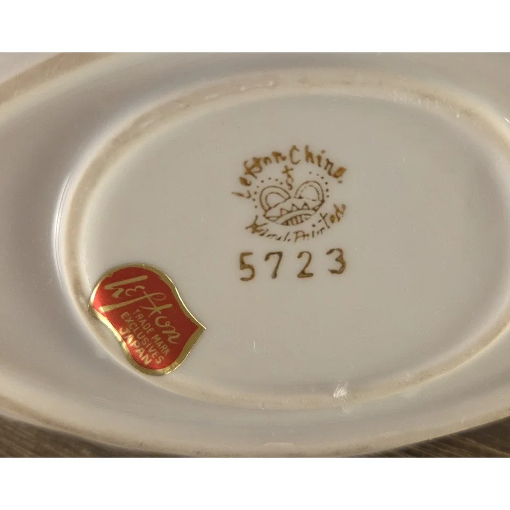 Vintage Lefton‎ Exclusives Japan 50th Anniversary Condiment Bowl w/Lid No Spoon